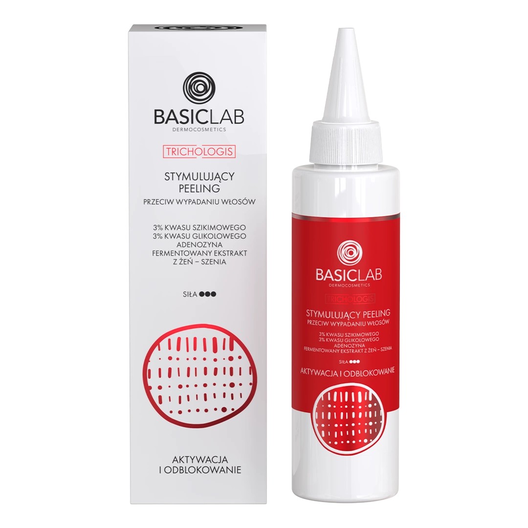 BasicLab Trichologis Stimularea Anti-pierdere a părului Scrub Activare și deblocare 150ml
