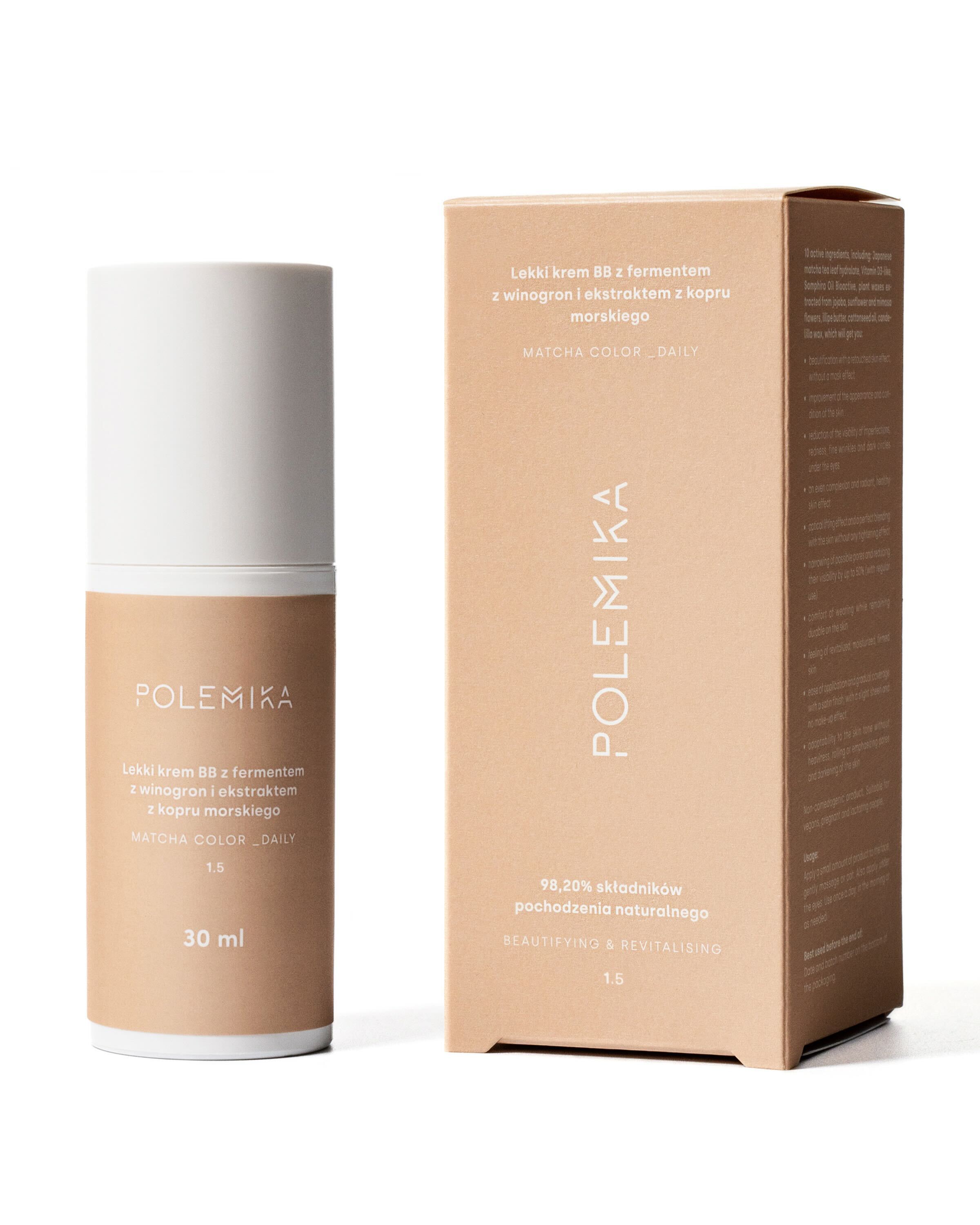 Polemic Light BB Cream cu ferment de struguri și extract de fenicul de mare 1.5