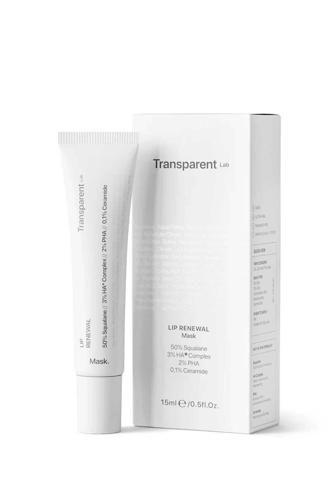 Transparent Lab Lip Renewal Mask 15ml