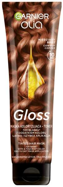 Garnier Olia Gloss Copper Brown Mască de păr tonică 150ml