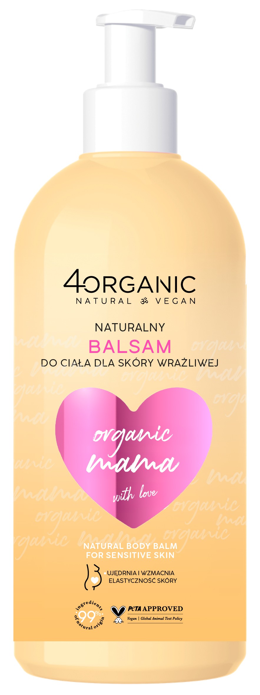 4organic Organic Mama Loțiune de corp naturală pentru piele sensibilă 350ml