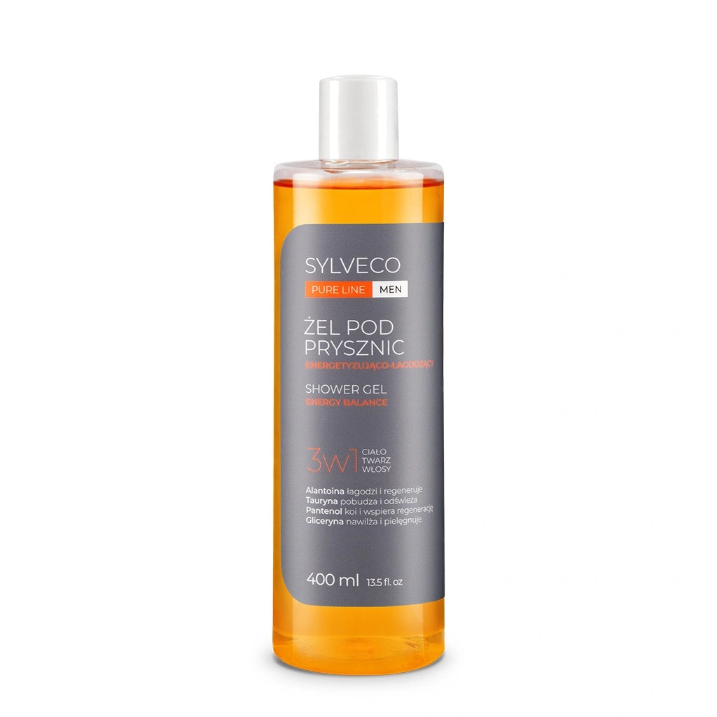 Sylveco Pure Line Men Gel de duș energizant și calmant pentru bărbați 3in1 400ml