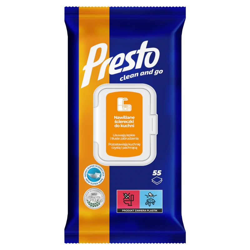 Șervețele de bucătărie Presto Clean and Go 55 buc