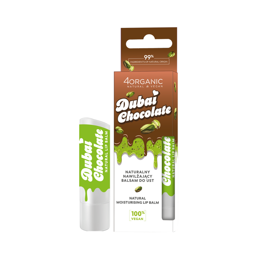 Balsam de buze hidratant natural 4organic Dubai Chocolate