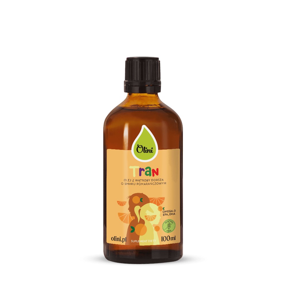 Olini Cod Liver Oil Supliment alimentar cu aromă de portocale 100ml