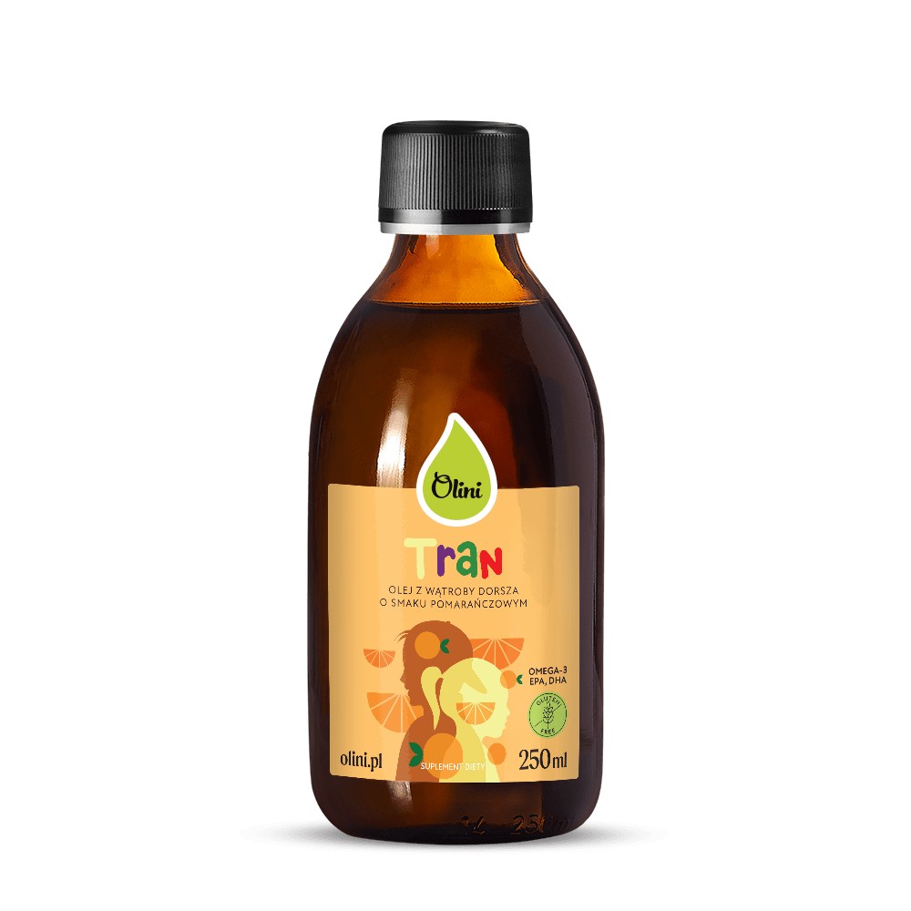 Olini Cod Liver Oil Supliment alimentar cu aromă de portocale 250ml