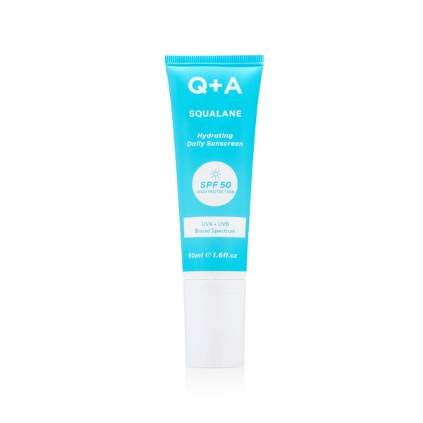 Protecție solară hidratantă Q+A cu Squalane și filtru SPF50 50ml