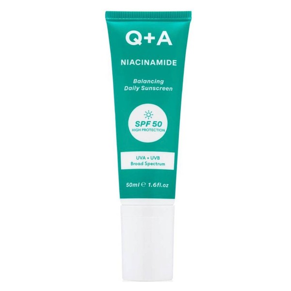 Q+A Balancing Sunscreen cu Niacinamidă și filtru SPF50 50ml