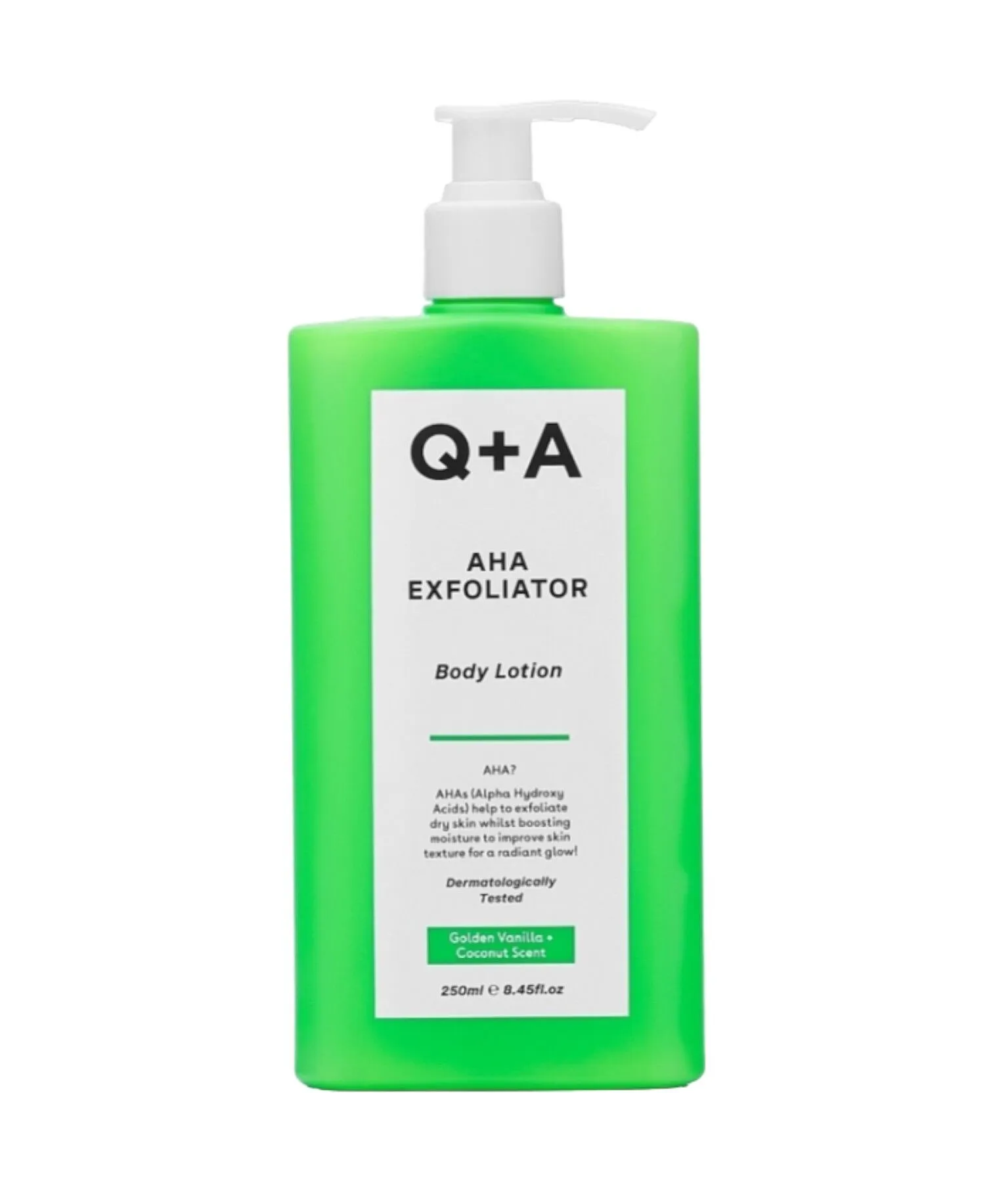 Q+A Loțiune hidratantă pentru corp cu acizi AHA 250ml