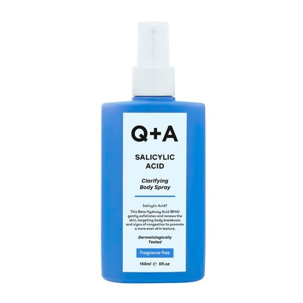 Spray de corp purificator Q+A cu acid salicilic 150ml