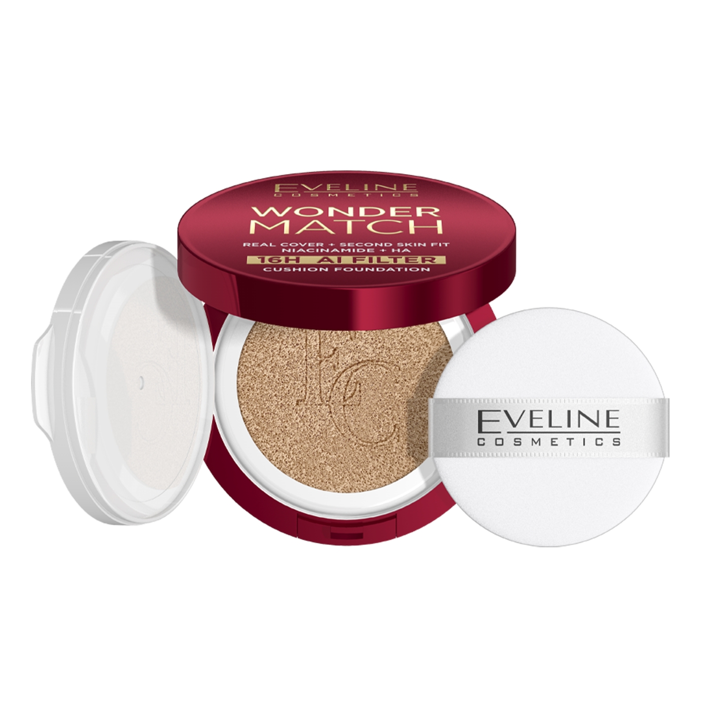 Eveline Wonder Match Opaque Cushion Foundation 02W Vanilie