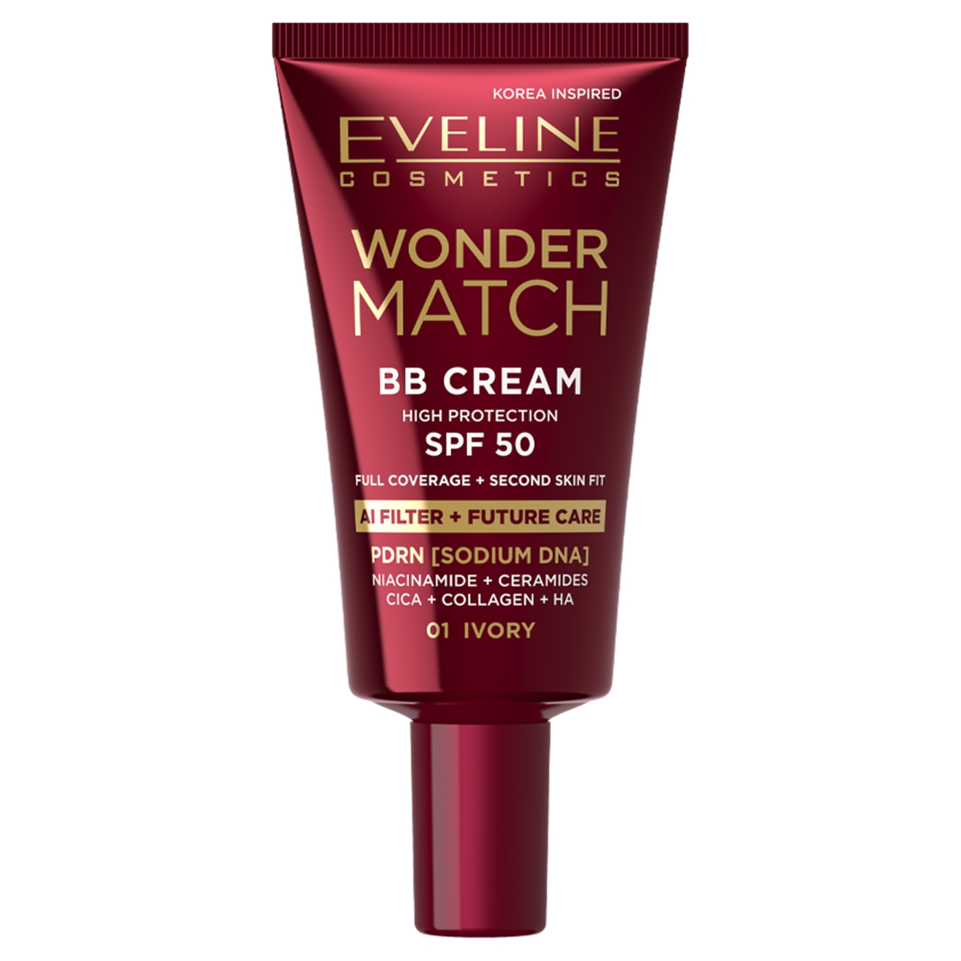 Eveline Wonder Match BB Cream cu filtru SPF50 01 Ivory