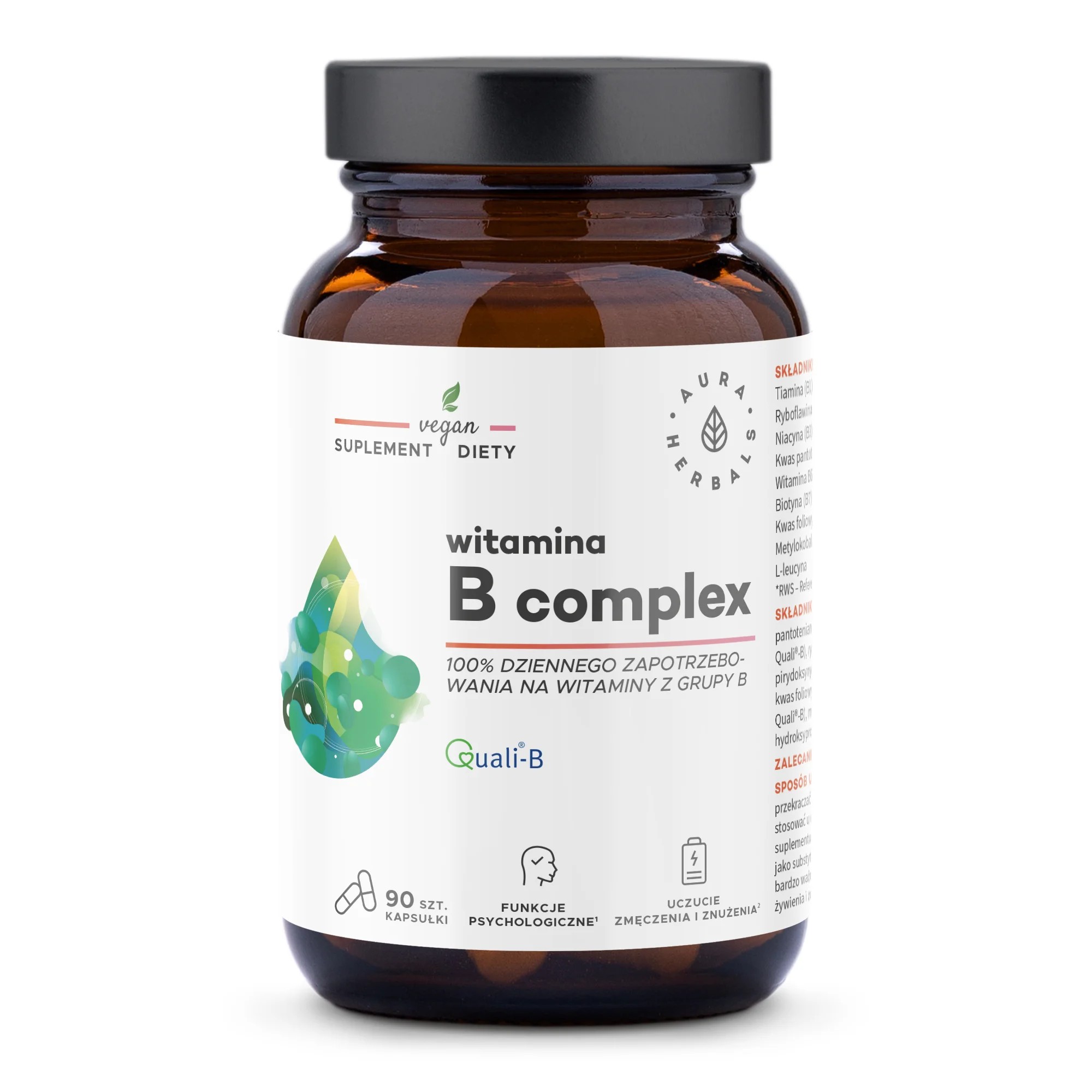 Aura Herbals Vitamina B Complex Supliment alimentar 90 Capsule