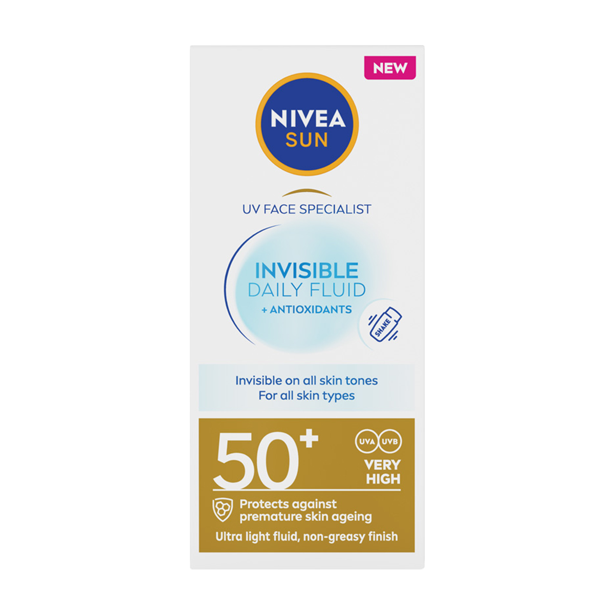 NIVEA Invisible Daily Fluid Face Cream cu SPF50+ 40ml