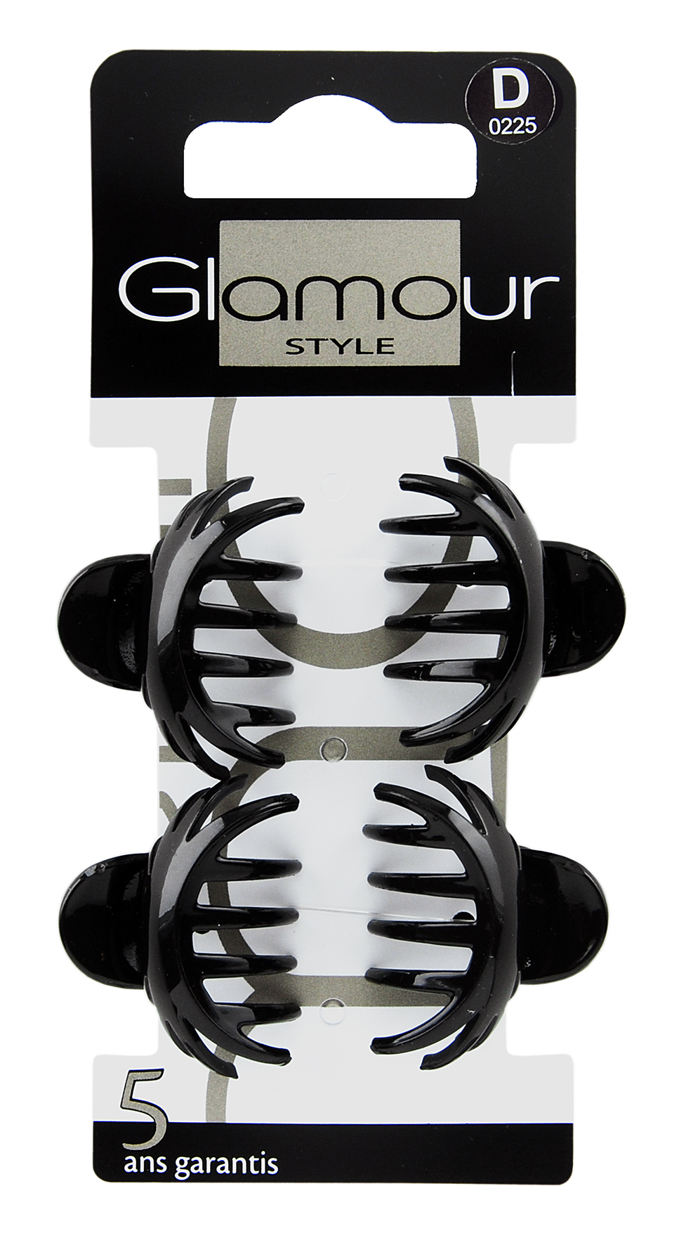 Cleme de păr Glamour 4 bucăți Broaște Negru