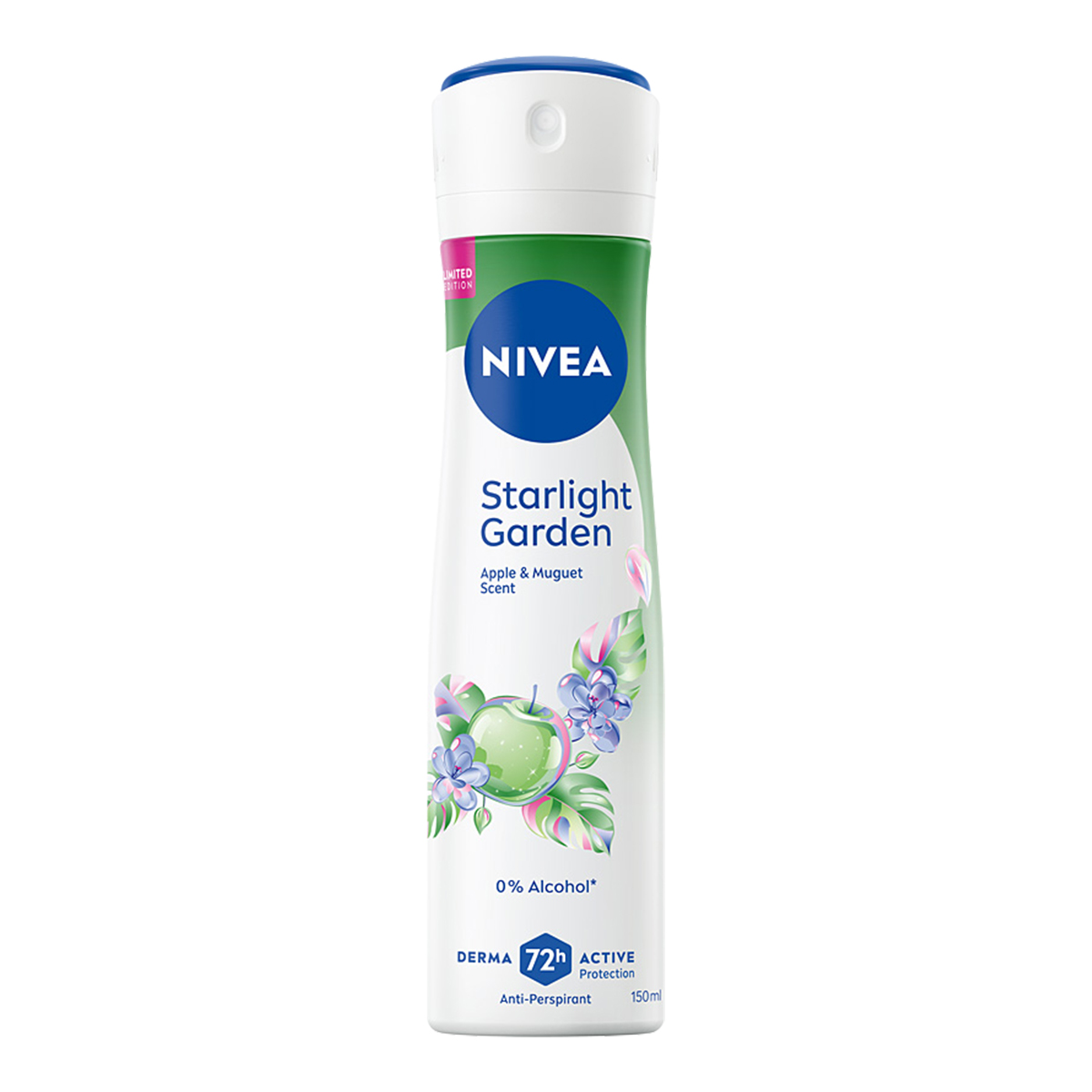 NIVEA Starlight Garden Spray antiperspirant pentru femei 72h Protecție 150ml