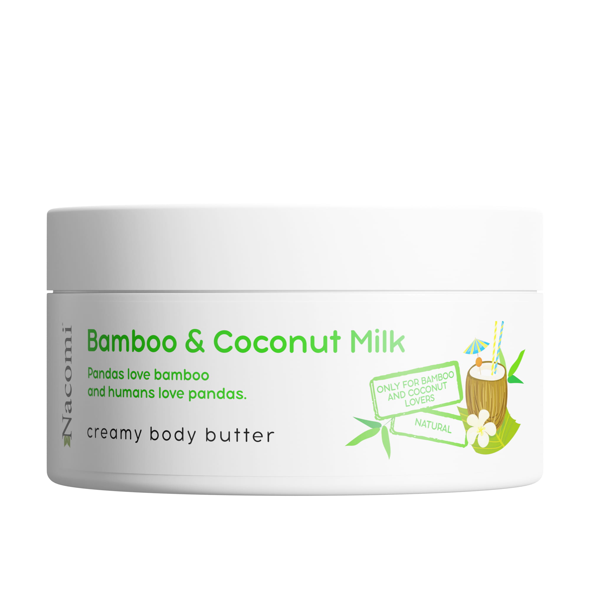 Nacomi Unt de corp cremos cu bambus și lapte de cocos 100ml