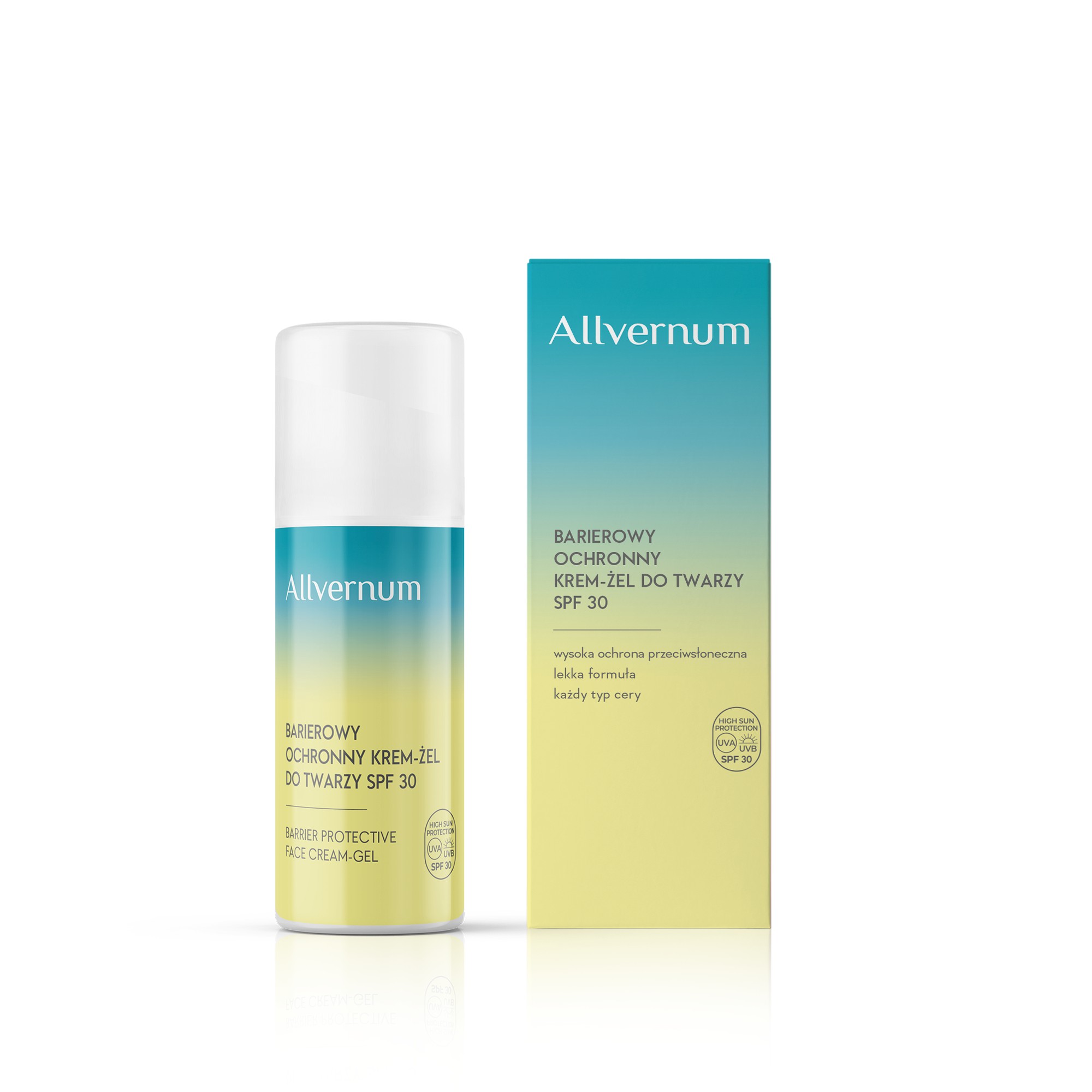 Allvernum Barrier Protective Face Cream-Gel cu SPF30 50ml