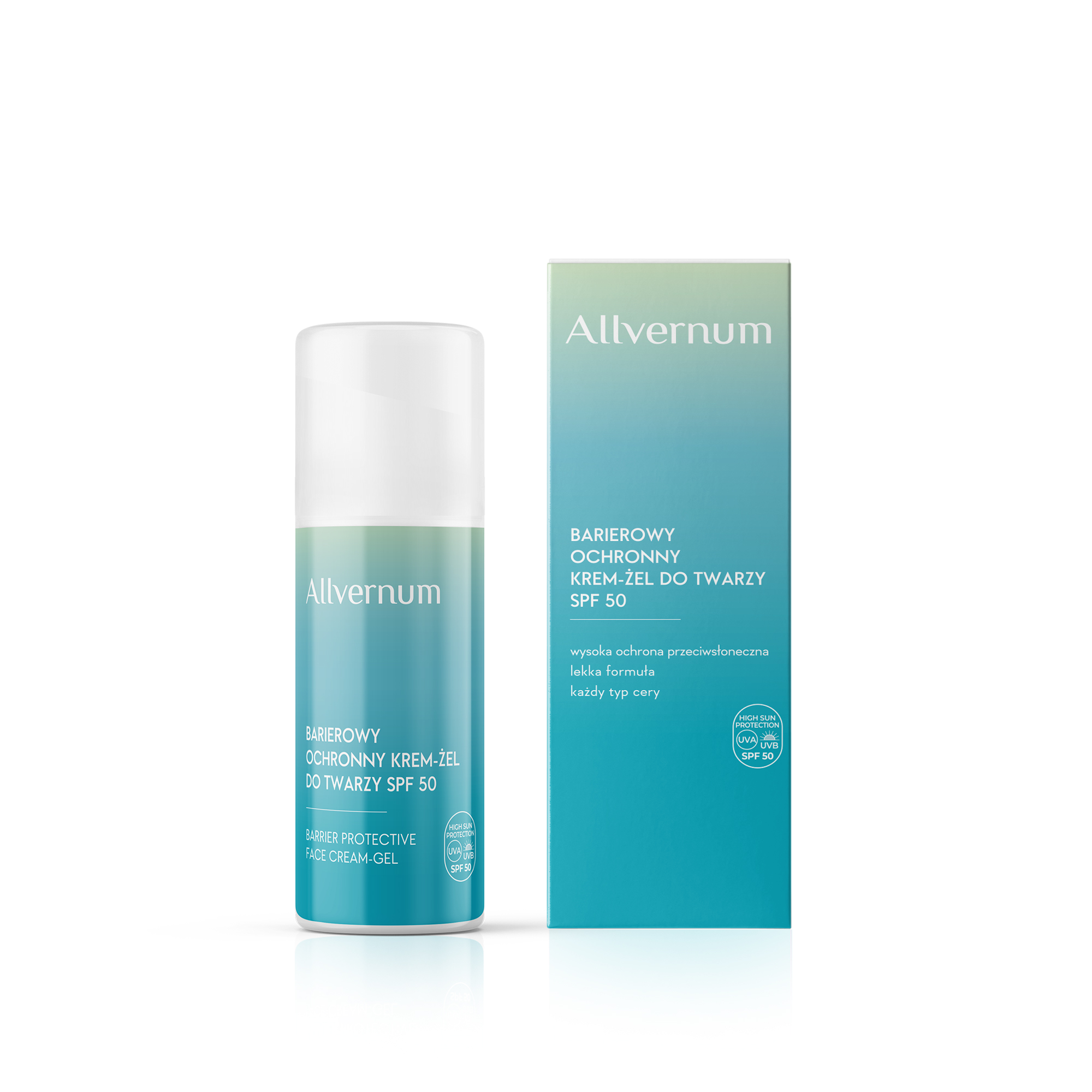 Allvernum Barrier Protective Face Cream-Gel cu filtru SPF50 50ml
