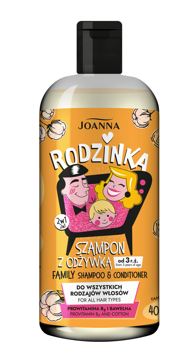 Șampon cu balsam Joanna Rodzinka pentru întreaga familie 400ml