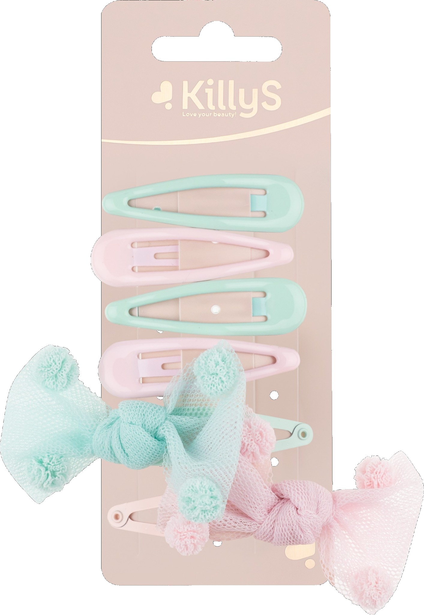 KillyS Set de 6 agrafe pastelate pentru păr