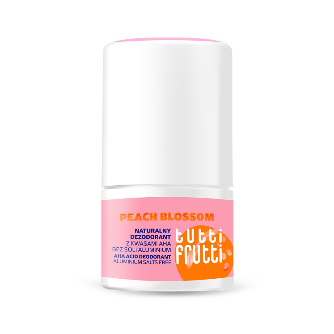 Farmona Tutti Frutti Deodorant natural cu acizi AHA fără sare aluminiu Peach Blossom 50ml