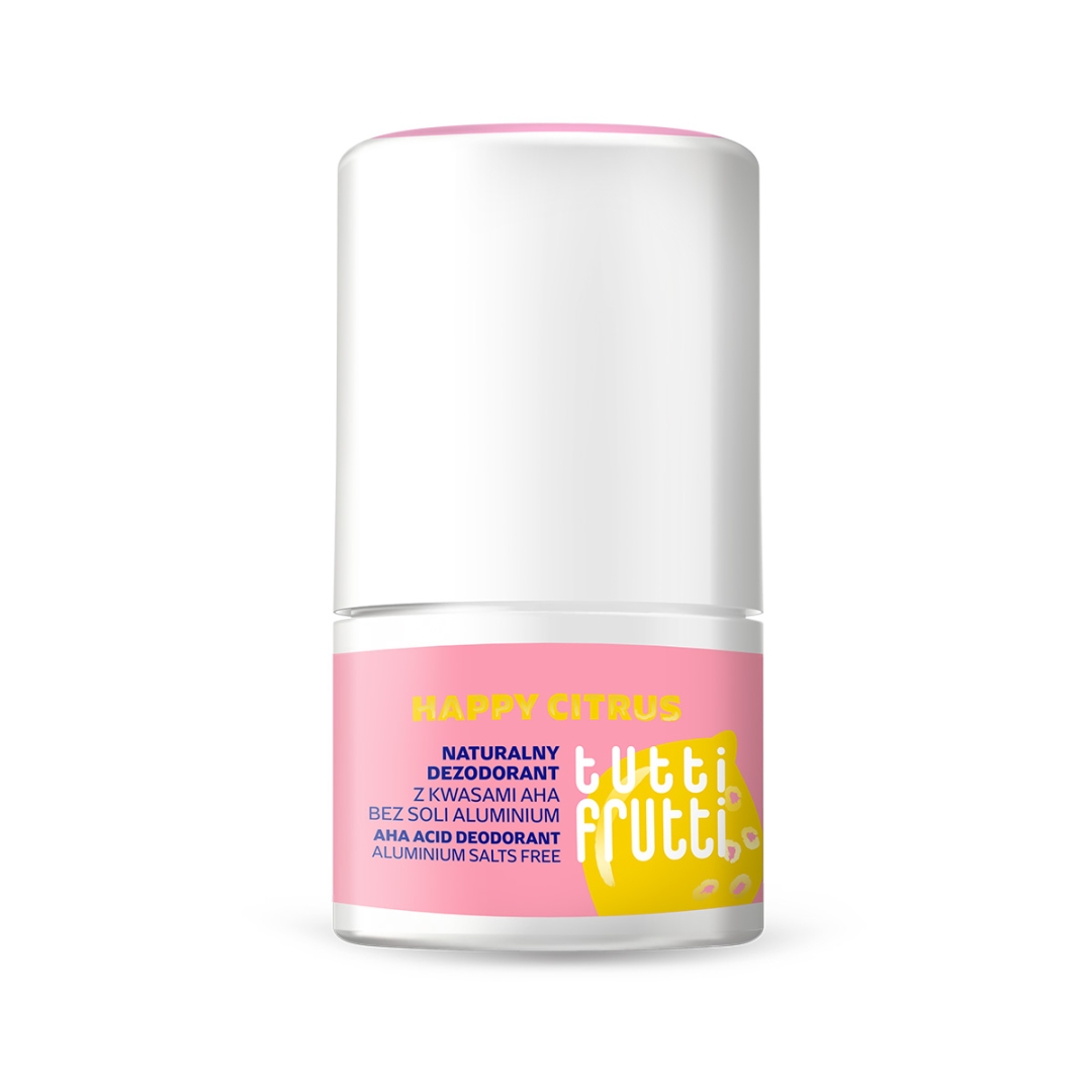 Farmona Tutti Frutti Deodorant natural cu acizi AHA fără sare aluminiu Happy Citrus 50ml