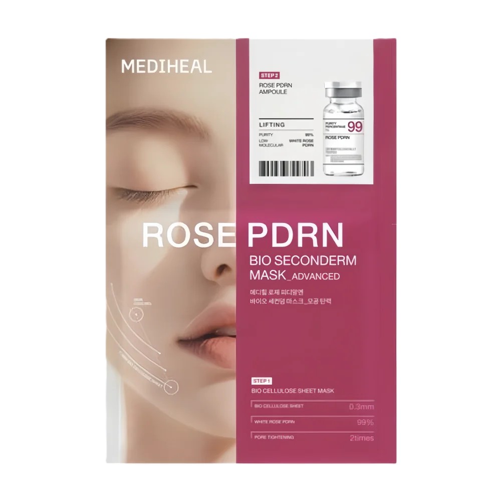 Mediheal Rose PDRN Bio Seconderm Lifting Sheet Mască + Ser