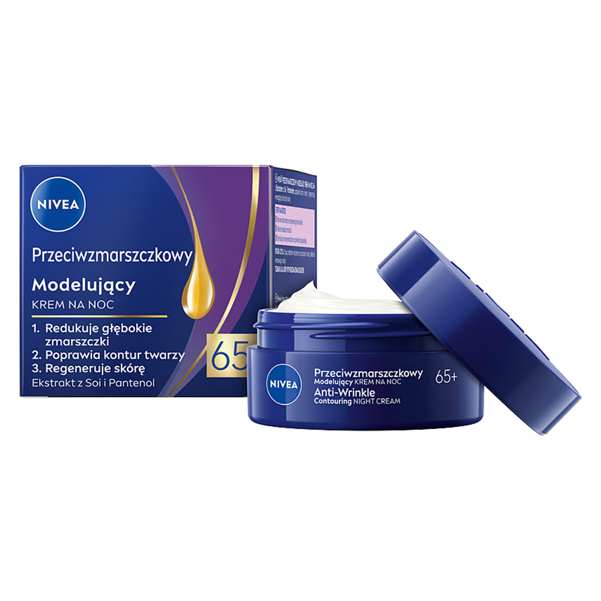 NIVEA Anti-Wrinkle Modelling Night Cream 65+ 50ml