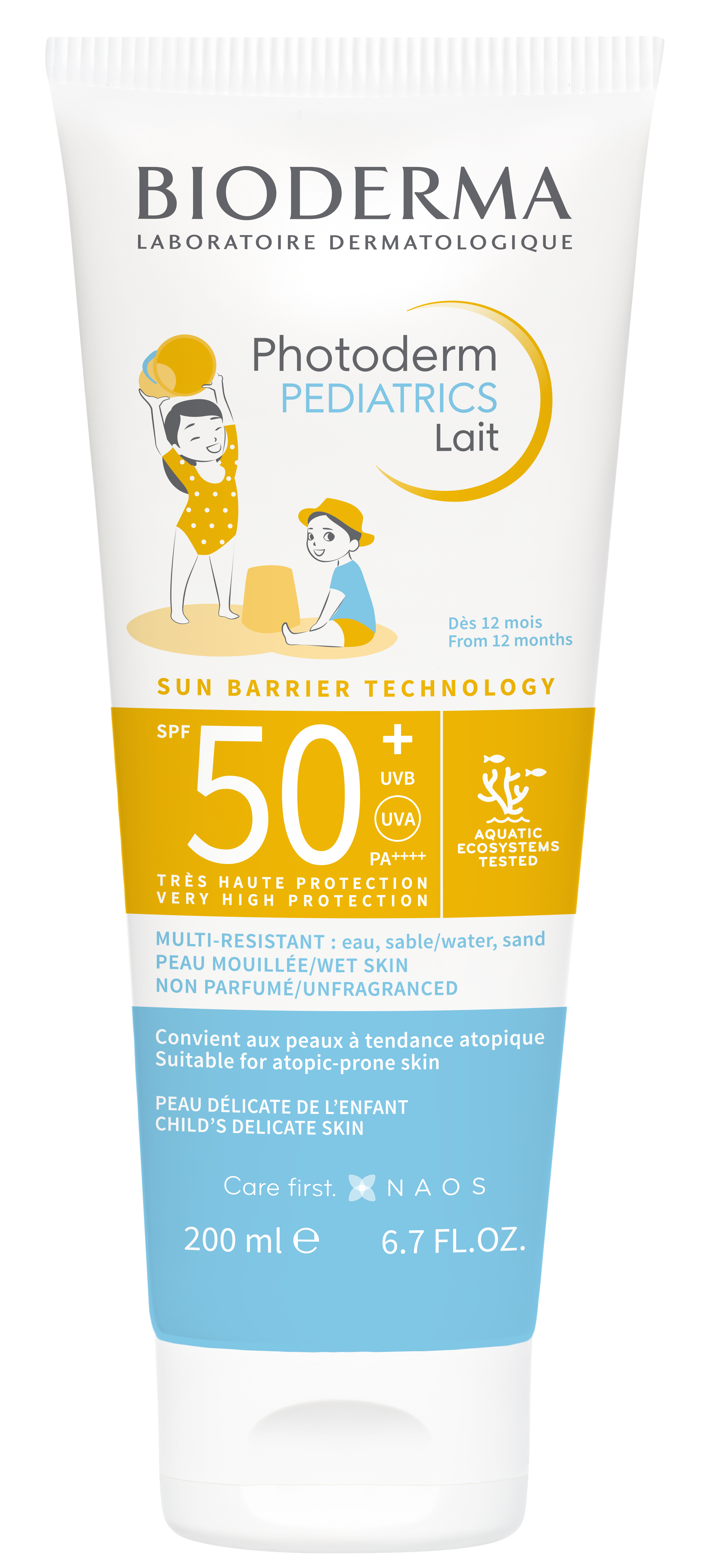 Bioderma Photoderm Pediatrics Lait Protective Milk pentru copii cu SPF50+ 200ml