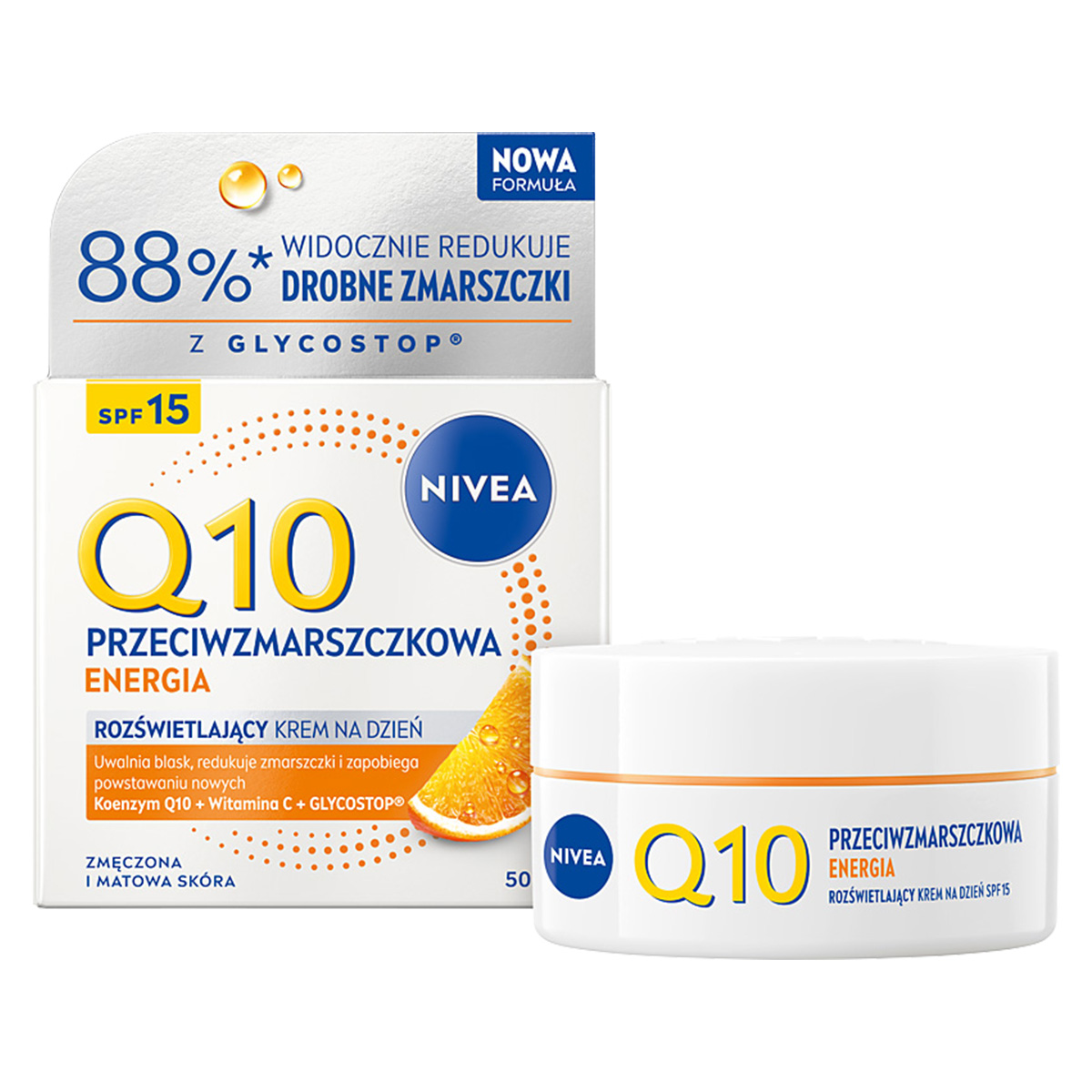 NIVEA Q10 Anti-Wrinkle Energy Cremă de zi iluminatoare SPF15 50ml