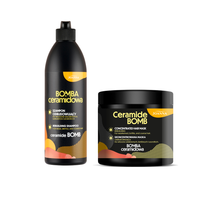 Joanna Ceramide Bomb Mască Reconstructivă Concentrată 500g + Șampon Reconstructiv 500ml