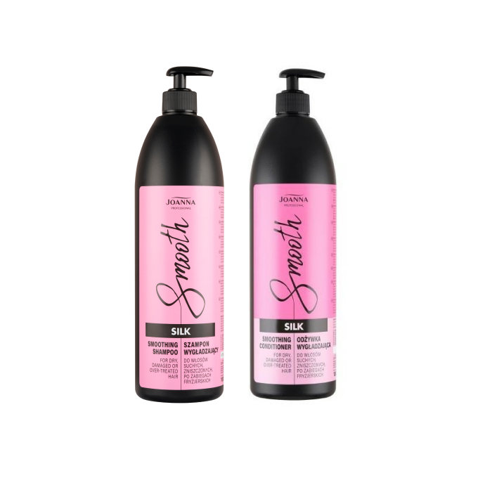Joanna Silk Smoothing Conditioner 1000ml + Joanna Silk Smoothing Shampoo 1000ml