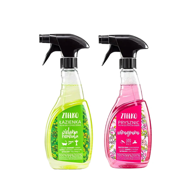 Set ZIELKO Cabină de duș Spală struguri 500ml + ZIELKO Detergent pentru baie Ceai verde 500ml