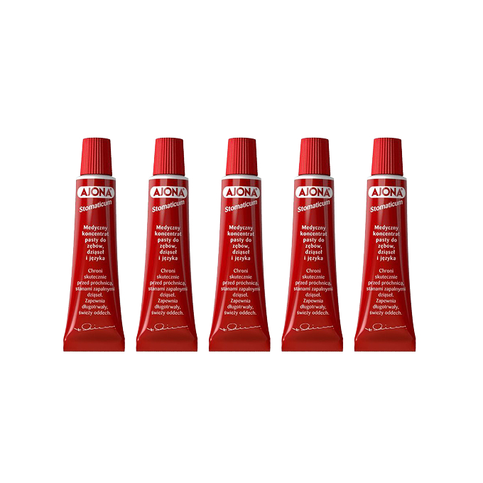 Ajona Stomaticum Pastă de dinți medicală concentrată pentru gingii și limbă 5x25ml set