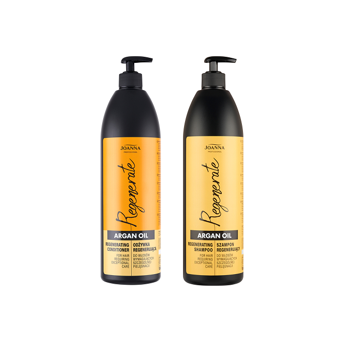 Joanna Argan Oil Regenerating Conditioner 1000ml + Joanna Argan Oil Regenerating Shampoo 1000ml