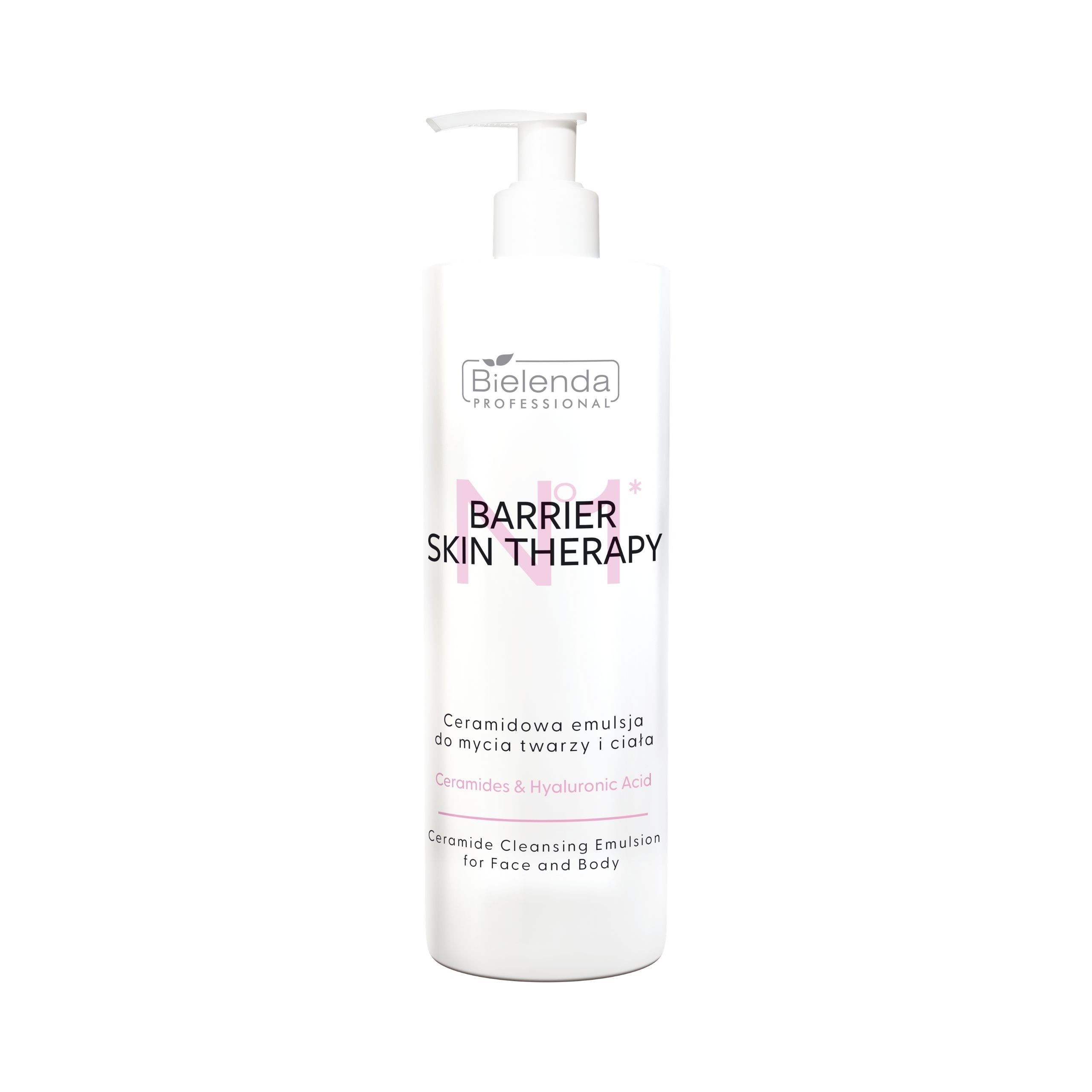 Bielenda Professional Barrier Skin Therapy Ceramide Emulsion for Face and Body Wash 500ml