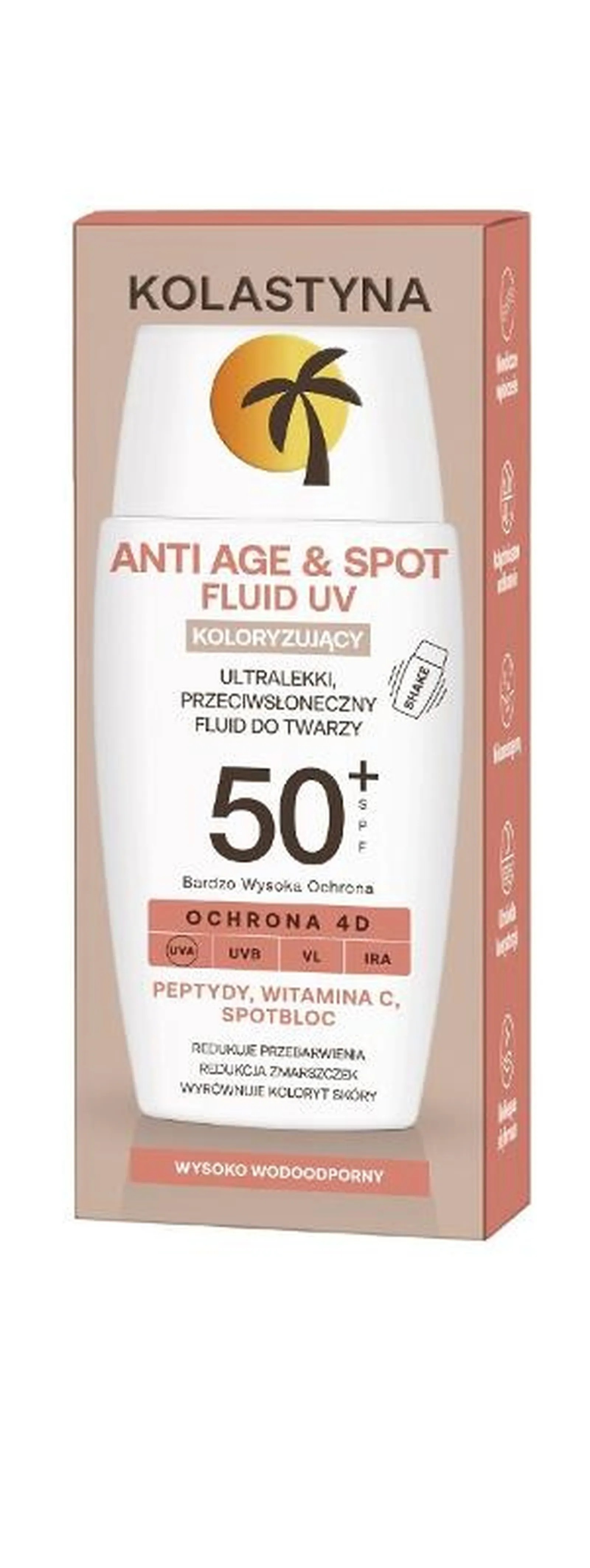 Kolastyna Fluid de protecție solară colorant ultra-ușor cu SPF50+ 40ml