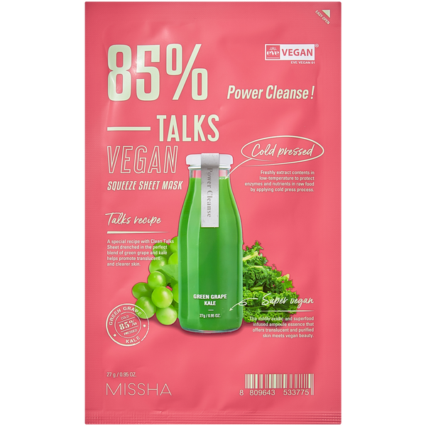Missha Talks Vegan Power Cleanse Purifying Sheet Mask