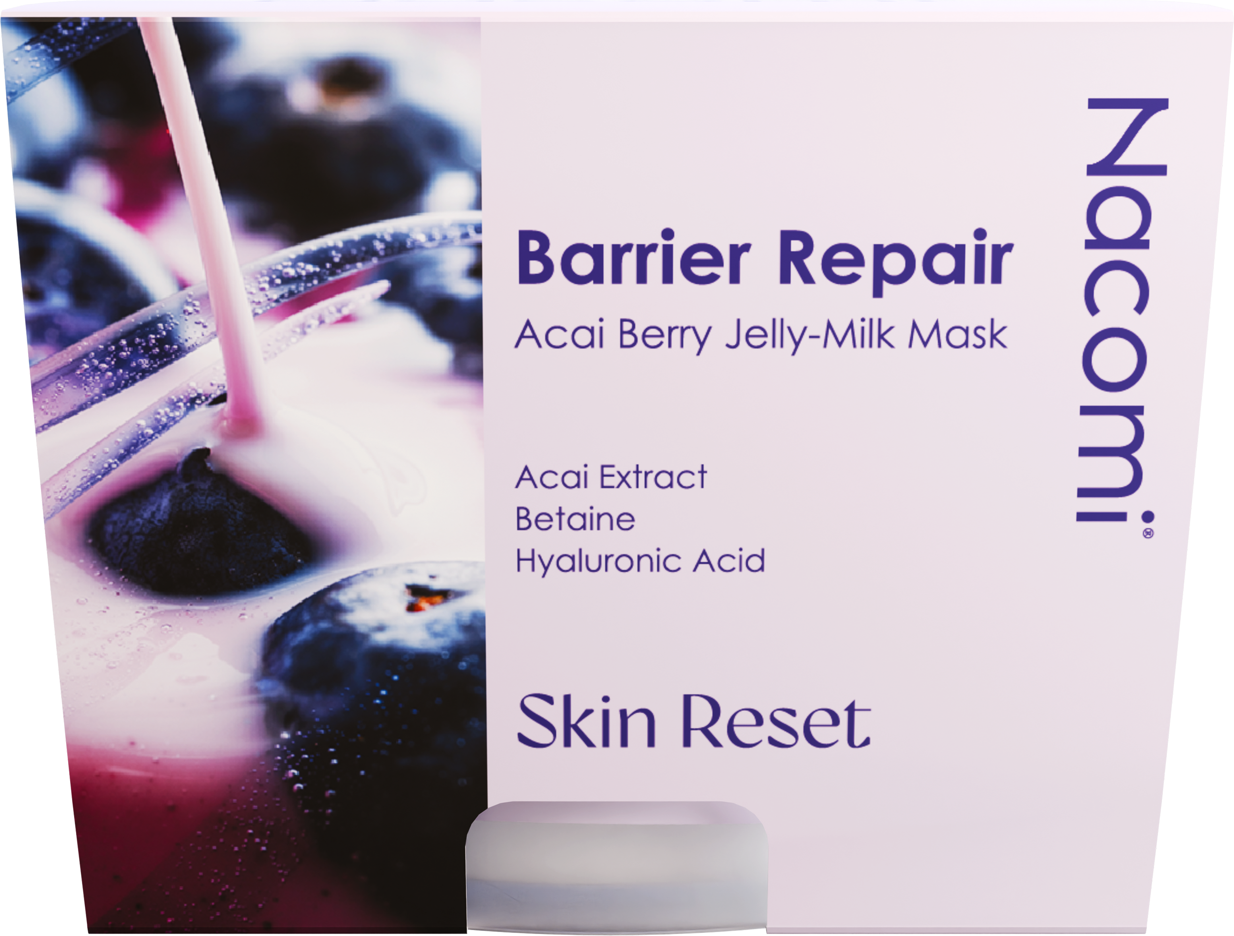 Nacomi Barrier Repair Acai Berry Jelly-Milk Mască de întărire a măștii de față 80ml