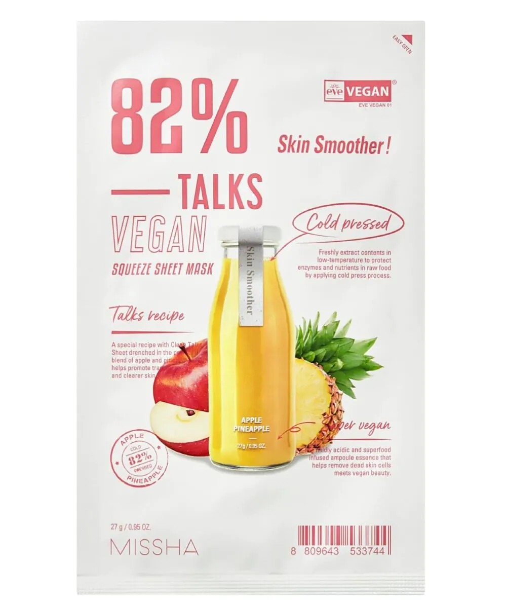 Missha Talks Vegan Skin Smoother Sheet Mask