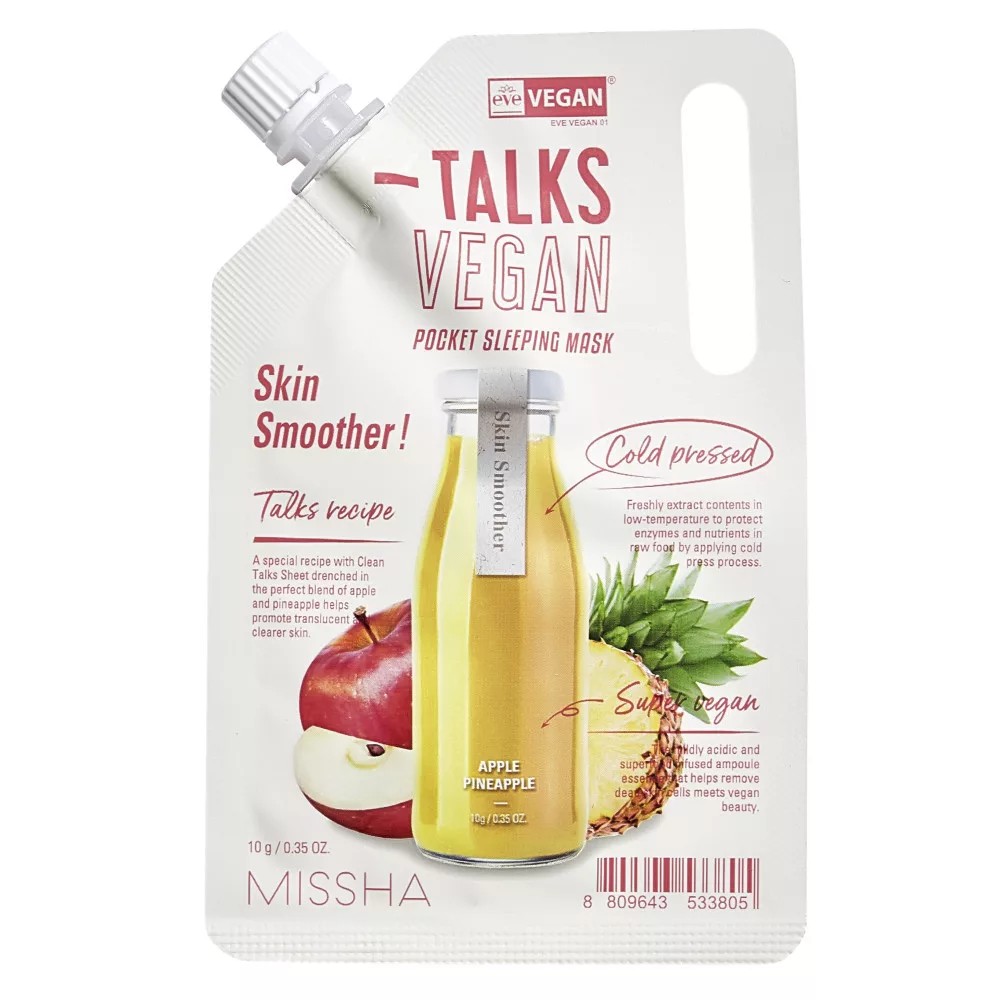 Missha Talks Vegan Skin Smoother Mască de față netezitoare 10g