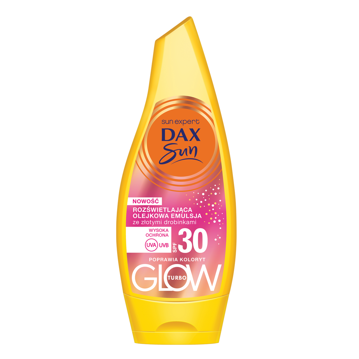DAX SUN Emulsie de ulei iluminatoare cu puncte aurii și filtru SPF30 175ml