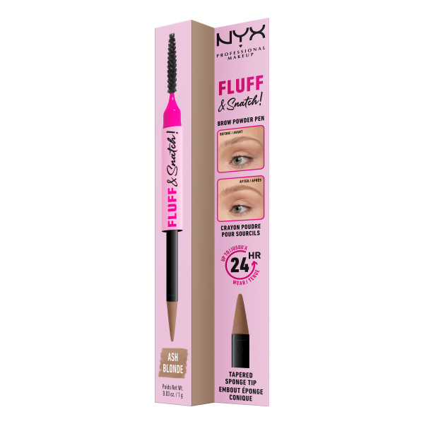 NYX Professional Makeup Fluff & Snatch! Pudră pentru sprâncene Ash Blonde