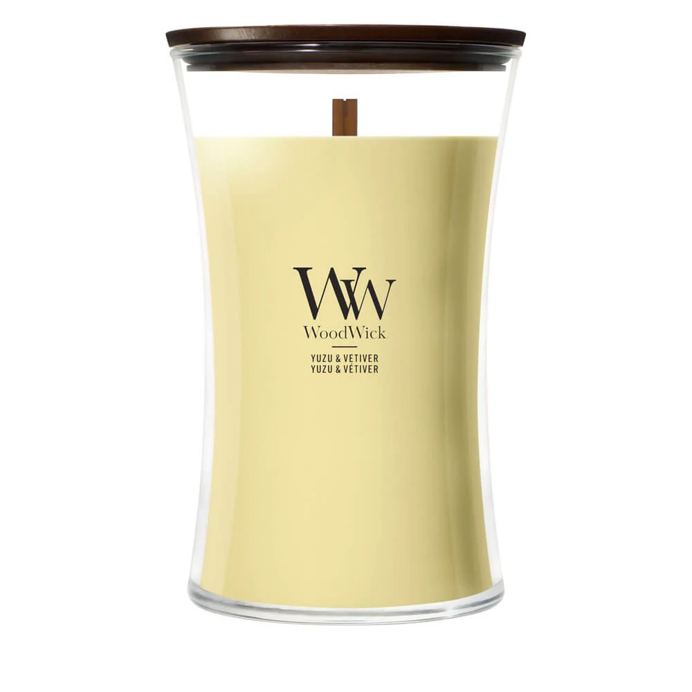 WoodWick Lumânare mare Yuzu &amp; Vetiver