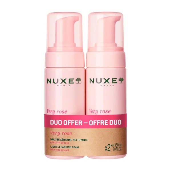 NUXE Very Rose Set spumă micelară de curățare 2x150ml