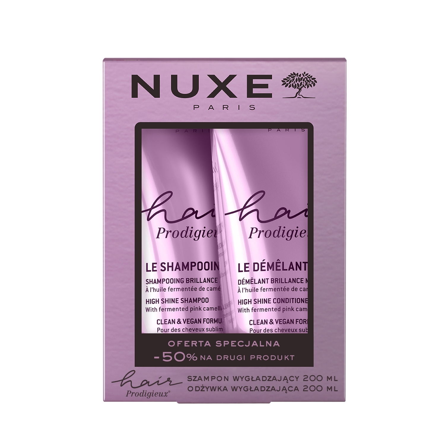NUXE Hair Prodigieux Smoothing Hair Set Șampon + Balsam