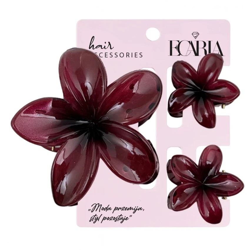 eCarla Maroon Hairpin Set SP440