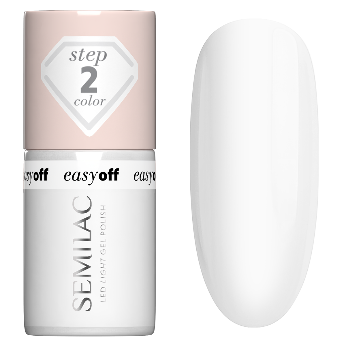 Semilac Easy Off Led Light Step 2 Lac de unghii L01 Lapte de nucă de cocos