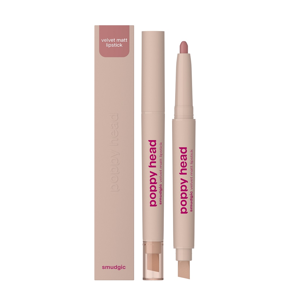 Poppy Head Smudgic Matte Lipstick în Crayon 04 Bare Illusion
